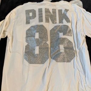 White vs pink long sleeve like new!!